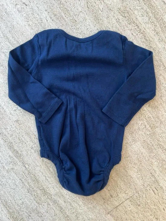 Hanna Andersson Navy Blue Long Sleeve Baby Bodysuit - Picture 4 of 4